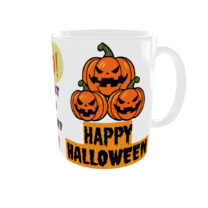 Κεραμική κούπα λευκή 325 ml Trick or Treat? - κεραμεικό, πορσελάνη, halloween, κούπες & φλυτζάνια - 3