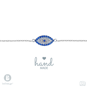 925° Evil eye BRACELET Βραχιόλι Επιπλατινωμένο Ασήμι - αλυσίδες, ασήμι 925, επιπλατινωμένα, χεριού, αυξομειούμενα - 4