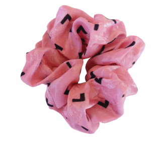 scrunchie ροζ απόχρωση - ύφασμα, λαστιχάκια μαλλιών - 2