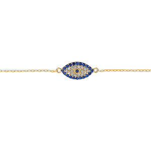 925° Evil eye BRACELET Βραχιόλι Επιχρυσωμένο Ασήμι - αλυσίδες, ασήμι 925, επιπλατινωμένα, χεριού, αυξομειούμενα