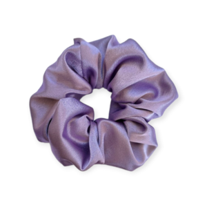 scrunchie μωβ σατέν - ύφασμα, λαστιχάκια μαλλιών, σατεν scrunchies