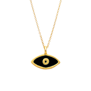 Κολιέ Μάτι με σμάλτο Ασήμι 925 - charms, ασήμι 925, μάτι, κοντά, δώρα για γυναίκες - 2