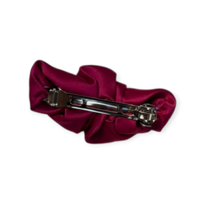 scrunchie barrette φούξια - μαλλί, ύφασμα, hair clips - 2