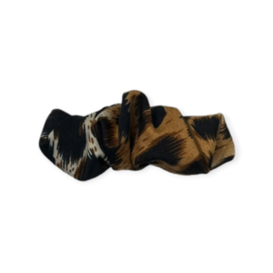 scrunchie barrette animal print - ύφασμα, μέταλλο, hair clips