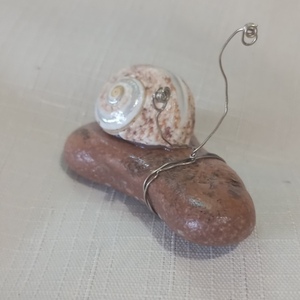 Διακοσμητικό ζωάκι σαλιγκάρι - πέτρα, μέταλλο, διακοσμητικά, μινιατούρες φιγούρες - 2