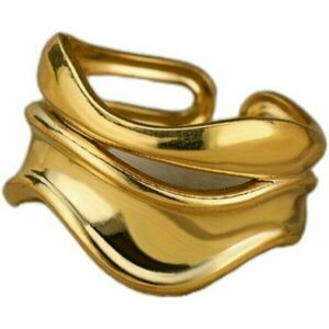 Δαχτυλίδι Wave χρυσό ανοιγόμενο ατσάλι - επιχρυσωμένα, βεράκια, ατσάλι, αυξομειούμενα