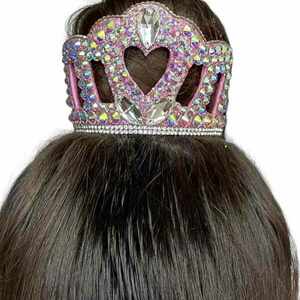 Χειροποίητο στέμμα για τα μαλλιά σε χρώμα ροζ - μαλλί, ύφασμα, headbands - 2
