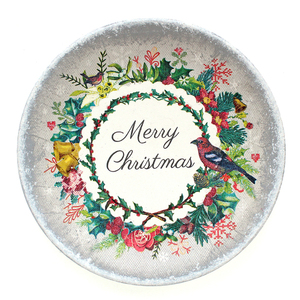 Χριστουγεννιάτικο διακοσμητικό κεραμικό πιάτο τοίχου "Merry Christmas" - πηλός, διακοσμητικά, merry christmas, χριστουγεννιάτικα δώρα