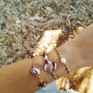 Boho μακραμέ βραχιόλι φίλντισι, αιματίτη & ατσάλινο φλουράκι - ημιπολύτιμες πέτρες, μακραμέ, κορδόνια, ατσάλι, boho - 3