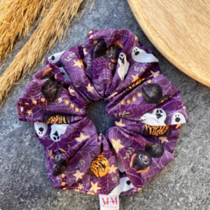 Halloween Scrunchie - ύφασμα, halloween, κολοκύθα