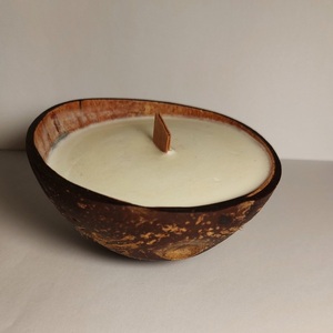 COCONUT CANDLE - αρωματικά κεριά, φυτικό κερί, soy candle, soy wax, soy candles - 2