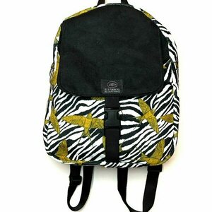 Backpack Γυναικείο Χειροποίητο ‘Yellow bird’ - ύφασμα, animal print, πλάτης, μεγάλες