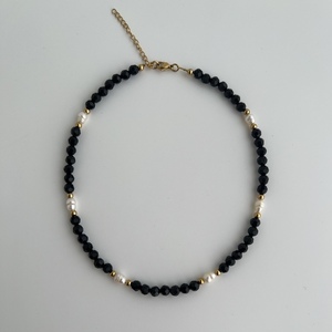 Bollonia necklace - ημιπολύτιμες πέτρες, μαργαριτάρι, χάντρες