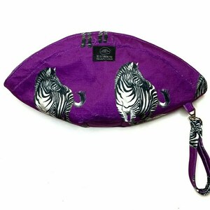 Χειροποίητη Tσάντα Xειρός ‘Purple zebra’ - ύφασμα, all day, χειρός