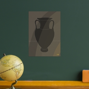 Αφίσα ArtPrint | Αμφορέας νο.1| Διαστάσεις 21*29,7 εκ. A4 | Εκτύπωση ματ σε χαρτί 170 γρ | Χρώμα καφε, γκρι - πίνακες & κάδρα, αφίσες, αρχαιοελληνικό - 2