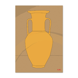 Αφίσα ArtPrint | Αμφορέας νο.2| Διαστάσεις 21*29,7 εκ. A4 | Εκτύπωση ματ σε χαρτί 170 γρ | Χρώματα πορτοκαλί, τερρακότα, μπεζ - πίνακες & κάδρα, αφίσες, αρχαιοελληνικό