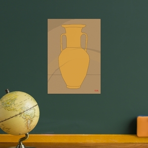 Αφίσα ArtPrint | Αμφορέας νο.2| Διαστάσεις 21*29,7 εκ. A4 | Εκτύπωση ματ σε χαρτί 170 γρ | Χρώματα πορτοκαλί, τερρακότα, μπεζ - πίνακες & κάδρα, αφίσες, αρχαιοελληνικό - 4