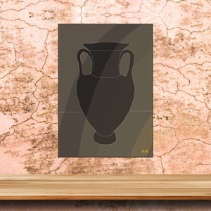 Αφίσα ArtPrint | Αμφορέας νο.1| Διαστάσεις 21*29,7 εκ. A4 | Εκτύπωση ματ σε χαρτί 170 γρ | Χρώμα καφε, γκρι - πίνακες & κάδρα, αφίσες, αρχαιοελληνικό - 4