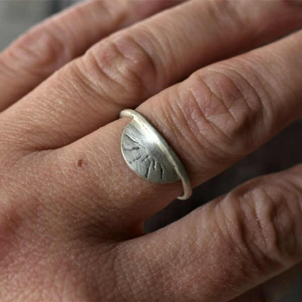 Ασημένιο δαχτυλίδι Ήλιος - ασήμι 925, γεωμετρικά σχέδια, boho, σταθερά - 3