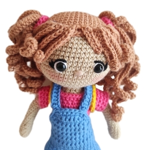 Χειροποίητη πλεκτή κούκλα Cindy Lou - κορίτσι, crochet, λούτρινα, κουκλίτσα, amigurumi - 3