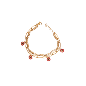 Bridget Διπλό Βραχιόλι - charms, επιχρυσωμένα, χάντρες, boho, χεριού