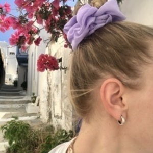 Αέρινα μεγάλα scrunchies - ύφασμα, λαστιχάκια μαλλιών, μεγάλα scrunchies - 4
