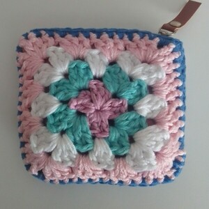 Πλεκτό πορτοφολάκι κερμάτων - Crochet mini purse - νήμα, πορτοφόλια κερμάτων - 2