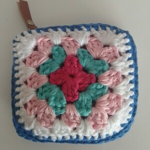 Πλεκτό πορτοφολάκι κερμάτων - Crochet mini purse - νήμα, πορτοφόλια κερμάτων - 4