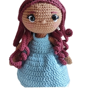 Χειροποίητη πλεκτή κούκλα γοργόνα - κορίτσι, crochet, κουκλίτσα, amigurumi, γοργόνες - 4