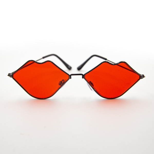 Γυαλιά ηλίου με σχέδιο χείλη και 100% UV προστασία από τον ήλιο - αλυσίδες, γυαλιά ηλίου, κορδόνια γυαλιών, θήκες γυαλιών