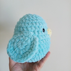 Πλεκτό κουκλάκι πουλάκι γαλάζιο amigurumi 18 εκ. - λούτρινα, ζωάκια - 3