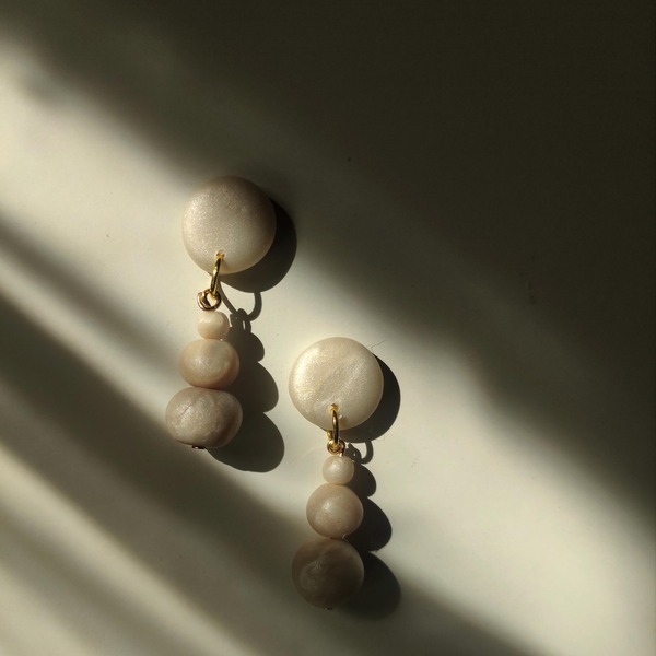 Mother of pearls - πηλός, κρεμαστά, πέρλες, νυφικά, καρφάκι