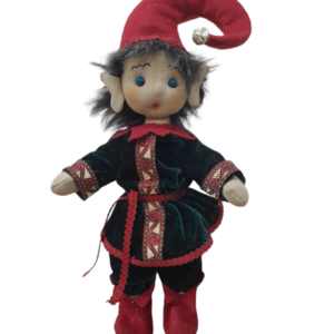 Χειροποίητη κούκλα μικρό ξωτικό - ύφασμα, διακοσμητικά, χριστουγεννιάτικα δώρα, κούκλες