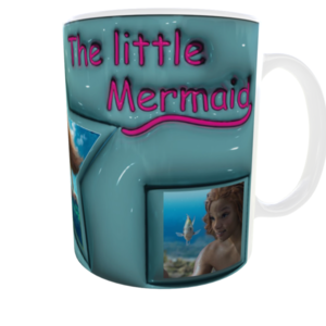 3D ψηφιακό σχέδιο για sublimation-The little Mermaid για κούπα 11oz -325ml - κορίτσι, γοργόνα, DIY, ήρωες κινουμένων σχεδίων - 4