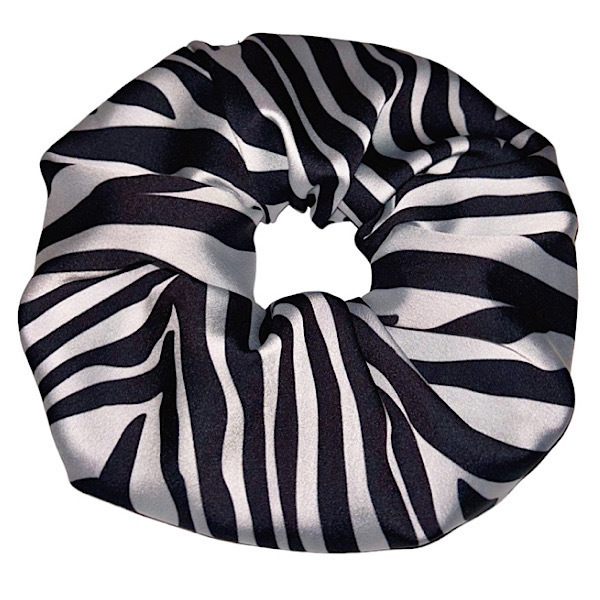Scrunchie λαστιχάκι μαλλιών XXL size zebra - ύφασμα, animal print, λαστιχάκια μαλλιών, μεγάλα scrunchies