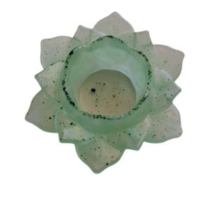 κηροπήγιο τριαντάφυλλο για ρεσω από υγρό γυαλί 4cm×12cm×12cm - γυαλί, ρητίνη, διακοσμητικά - 5