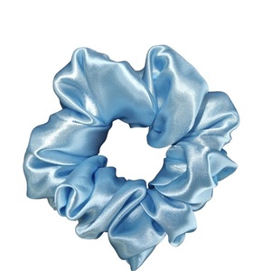 Μπλε scrunchie απο φόδρα - ύφασμα, λαστιχάκια μαλλιών