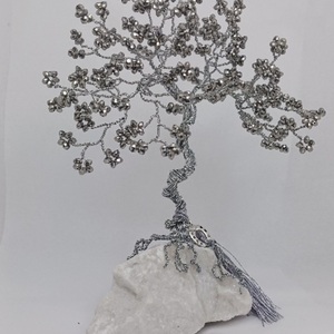 Silver bonsai - γυαλί, πέτρα, σπίτι, μέταλλο, διακοσμητικά - 3