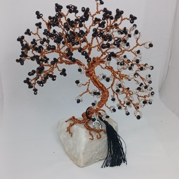 Black tree - ύφασμα, γυαλί, πέτρα, μέταλλο, διακοσμητικά - 2