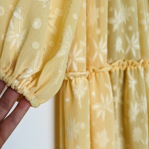 Φόρεμα ζορζέτα, the yellow fairy - φλοράλ, γάμου - βάπτισης - 2