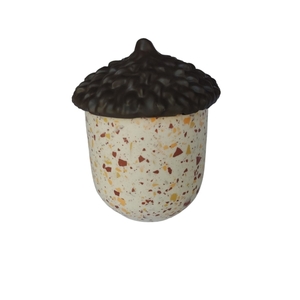 Αρωματικό κερί σόγιας βελανίδι terrazzo από jesmonite 13.5cm - αρωματικά κεριά
