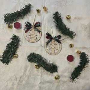 Χριστουγεννιάτικο στολίδι πινακιδα οικογένεια - ξύλο, χριστουγεννιάτικα δώρα, στολίδια, προσωποποιημένα, μπάλες - 2