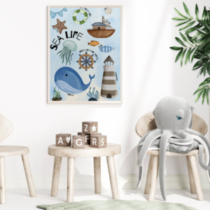 Semi gloss αφίσα Sea Life 40x60 - αγόρι, αφίσες, θάλασσα - 2
