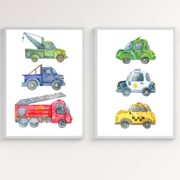 Semi gloss αφίσα Cars 40x60 (set of 3) - κορίτσι, αφίσες, αυτοκίνητα - 2