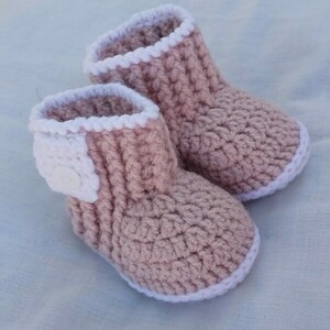 Πλεκτά μποτάκια για μωρα/ σάπιο μήλο/ παπούτσια /0-3/ Crochet booties for a baby - κορίτσι, αγόρι, βρεφικά ρούχα - 2