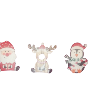 Χριστουγεννιάτικος διακοσμητικός μικρός θόλος "Άγιος Βασίλης" - ξύλο, πλαστικό, άγιος βασίλης, δέντρο, προσωποποιημένα - 3