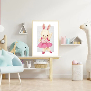 Semi gloss αφίσα Ballerina Bunny 60x40 - κορίτσι, αφίσες, μπαλαρίνα, λαγουδάκι, ζωάκια