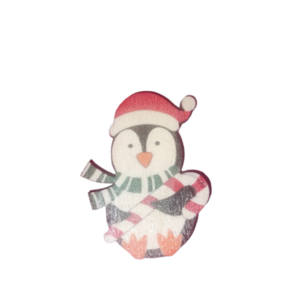 Χριστουγεννιάτικος διακοσμητικός μικρός θόλος "Πιγκουίνος" - ξύλο, χριστούγεννα, χριστουγεννιάτικα δώρα, γούρια - 5