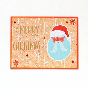 Χριστουγεννιάτικη ευχετήρια κάρτα σε vintage στυλ με το Άι Βασίλη, "Merry Christmas" - χαρτί, scrapbooking, ευχετήριες κάρτες - 2