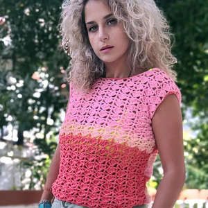 Erish Top with bell sleeves or not - βαμβάκι, crop top, μακρυμάνικες - 2